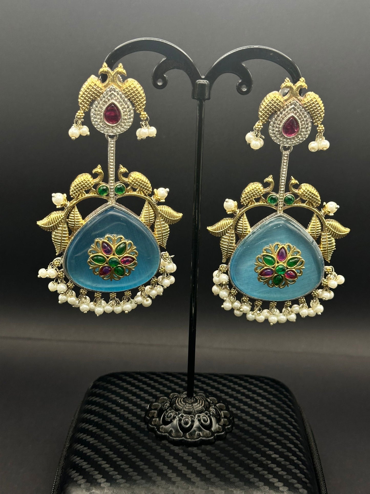 Blue Bird of Paradise Earring - Stone Stories