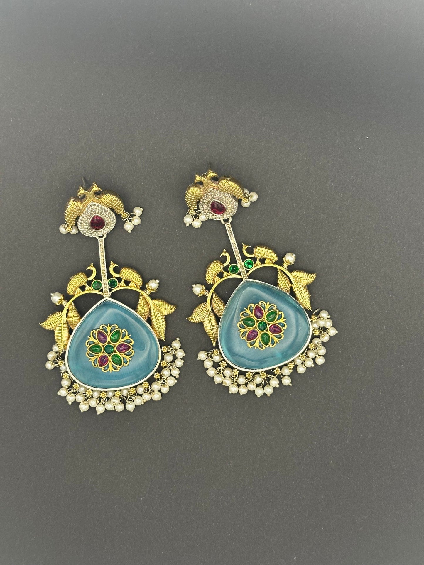Blue Bird of Paradise Earring - Stone Stories