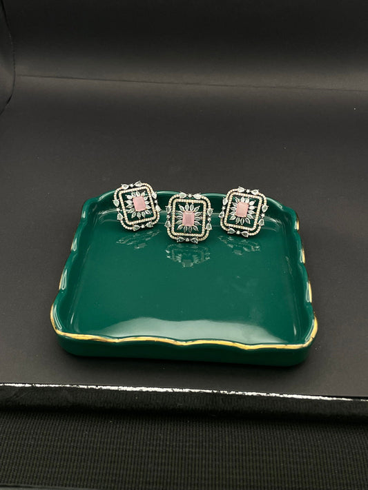 ERS Square Rose Gold Pink Set - Stone Stories