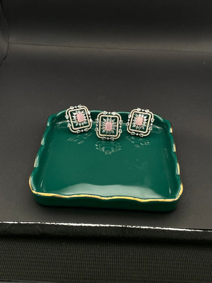 ERS Square Rose Gold Pink Set - Stone Stories