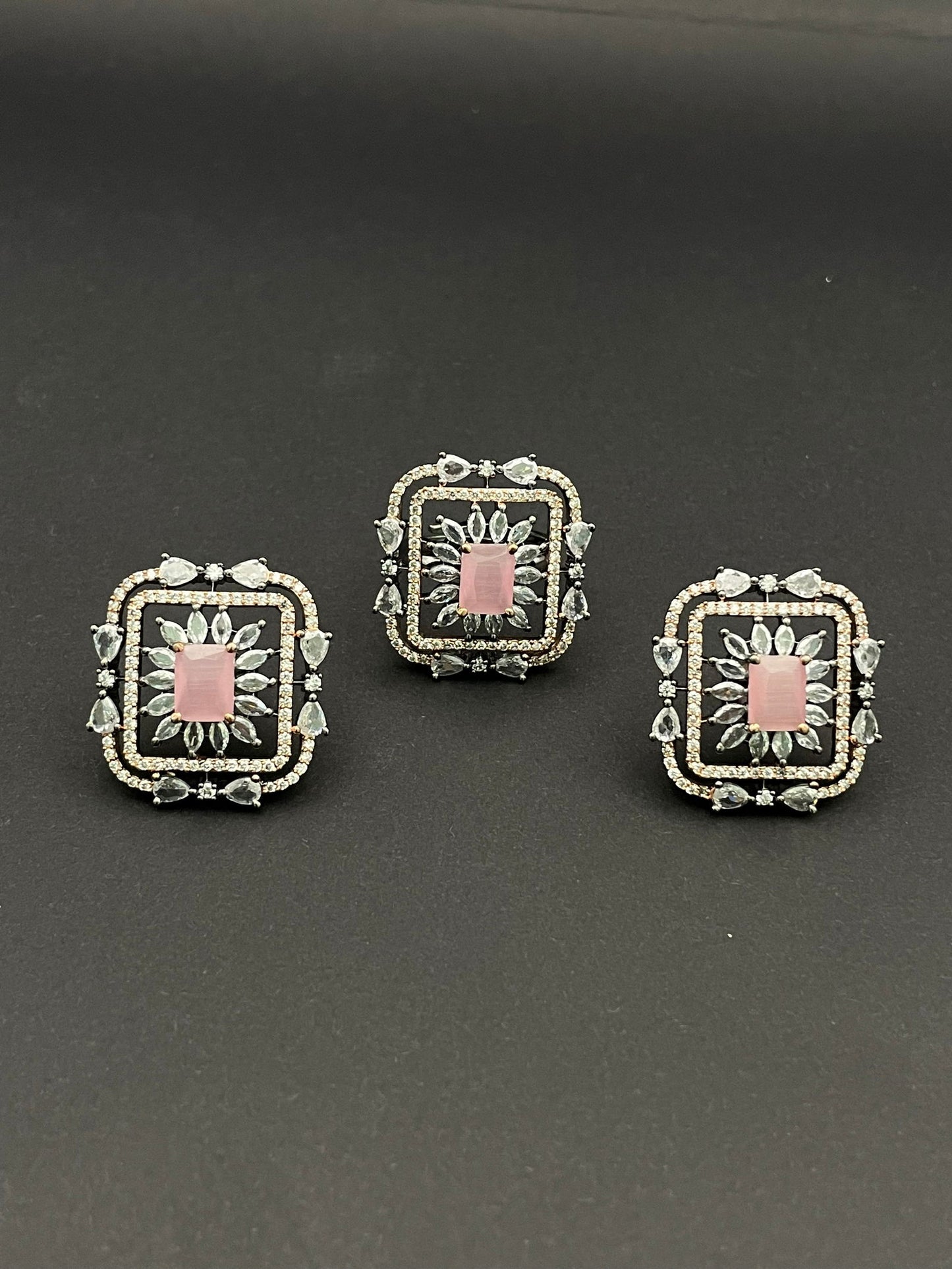 ERS Square Rose Gold Pink Set - Stone Stories