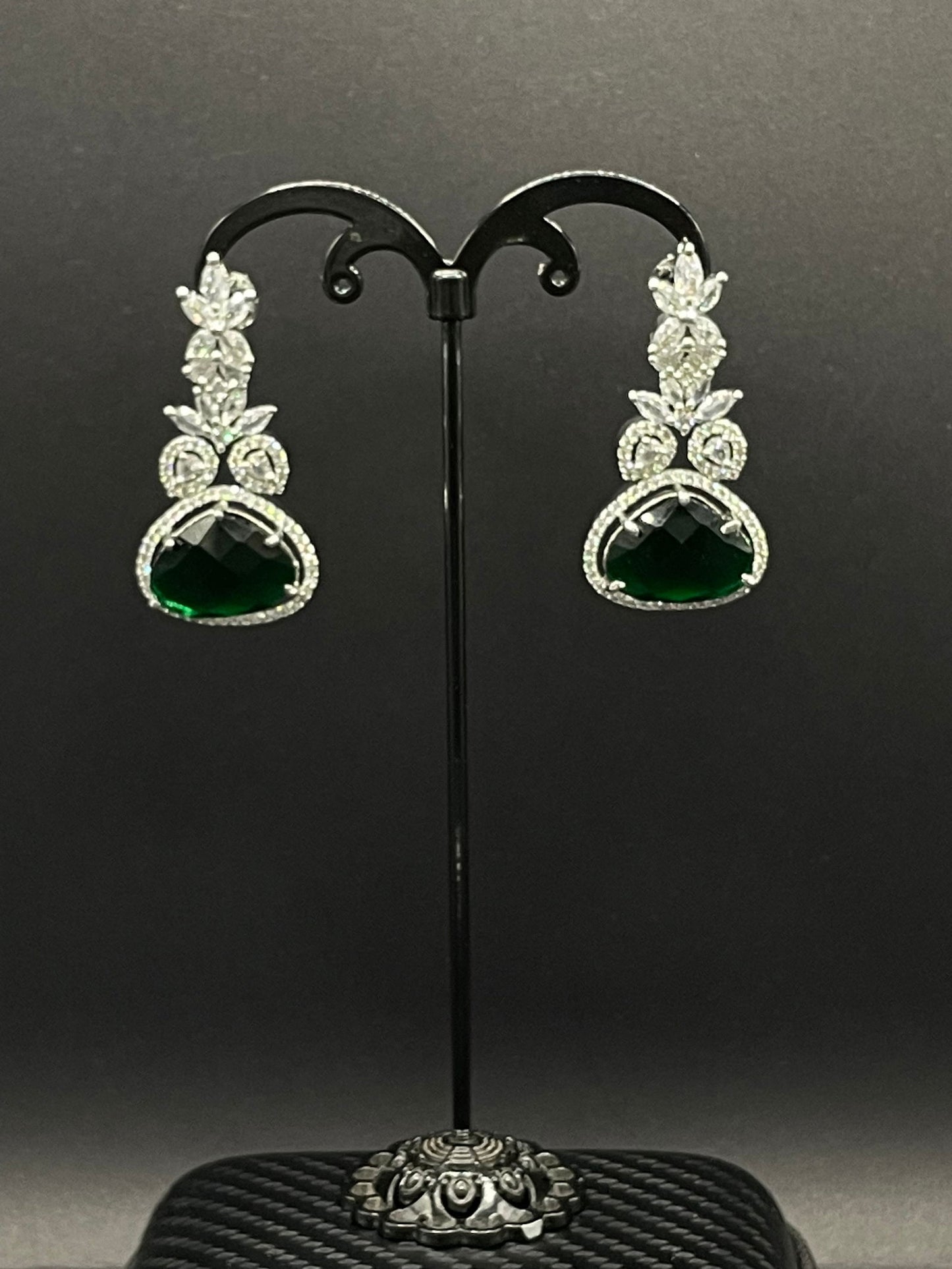 Emerald Pretty Drop Earring - Stone Stories