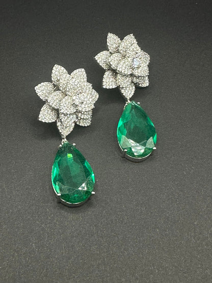 Flora Emerald Earring - Stone Stories
