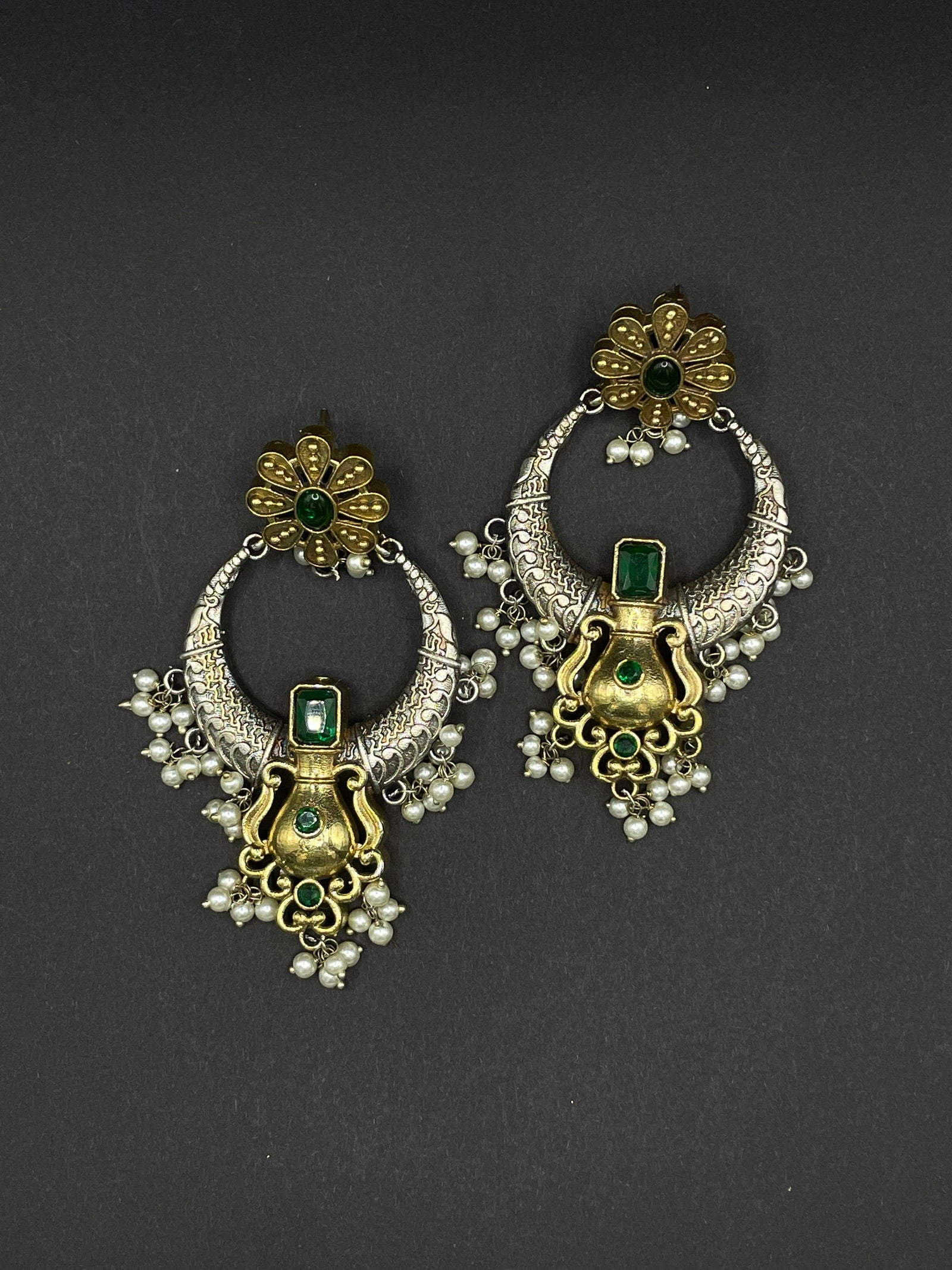 Green Floral Beauty Earring - Stone Stories
