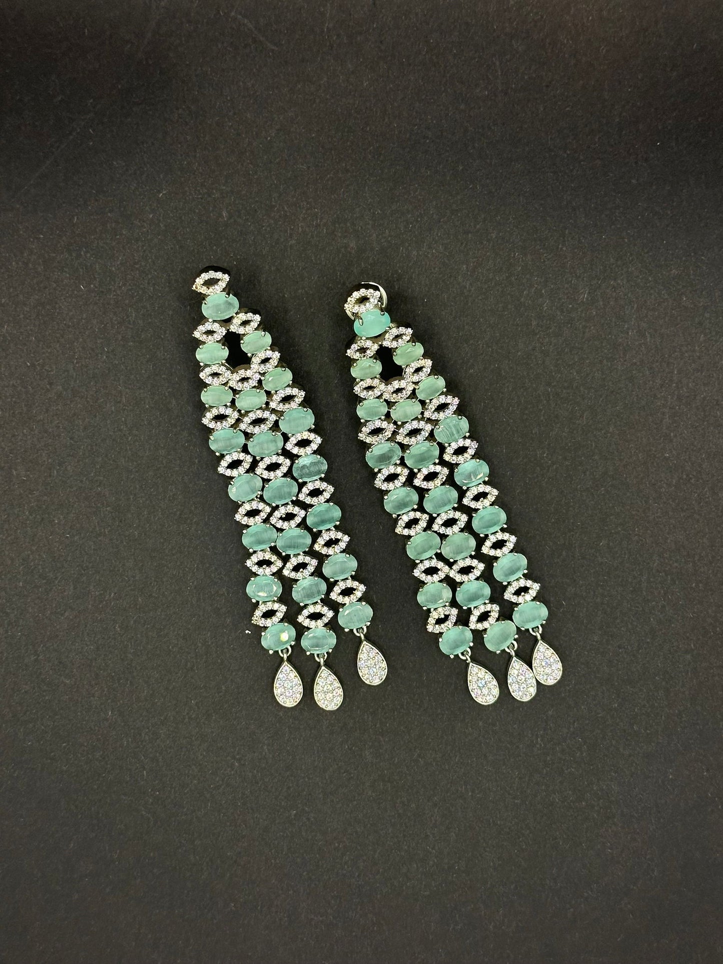 Mint 3 Liner Earring - Stone Stories