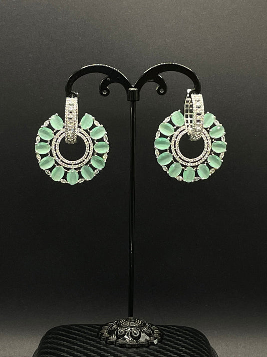 Mint Green Brilliance Earring - Stone Stories