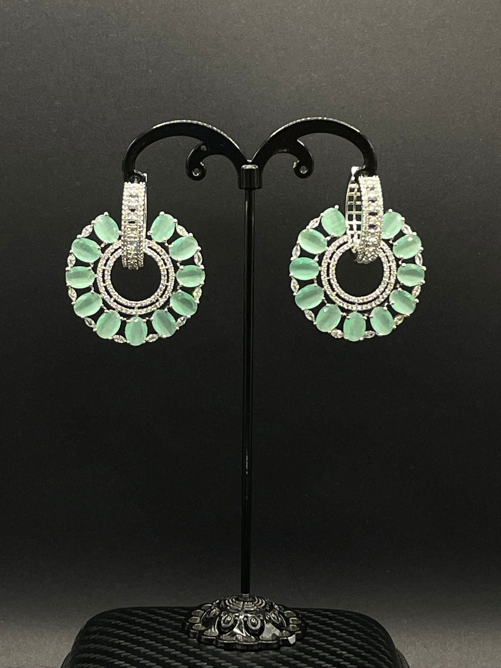 Mint Green Brilliance Earring - Stone Stories