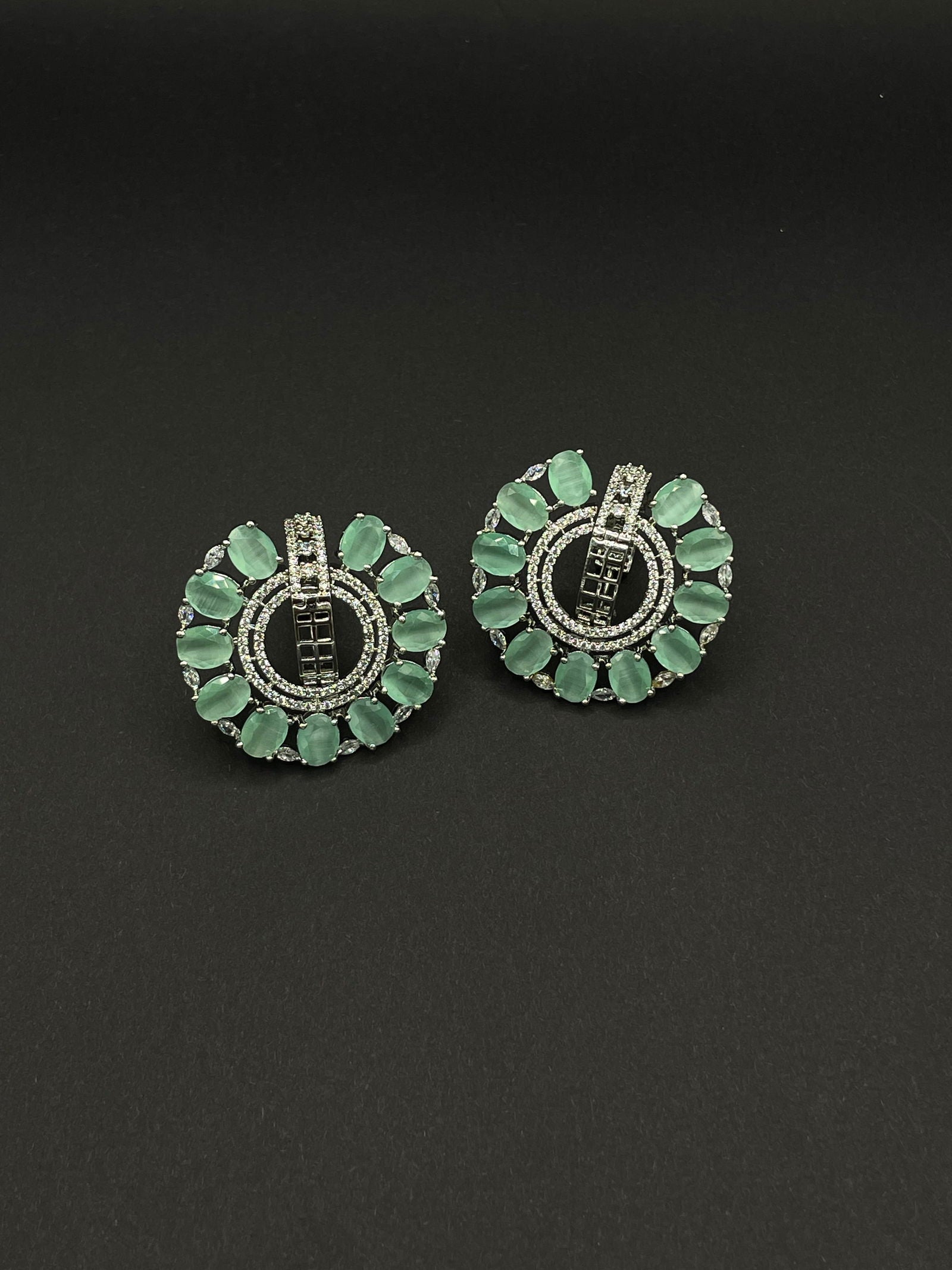 Mint Green Brilliance Earring - Stone Stories