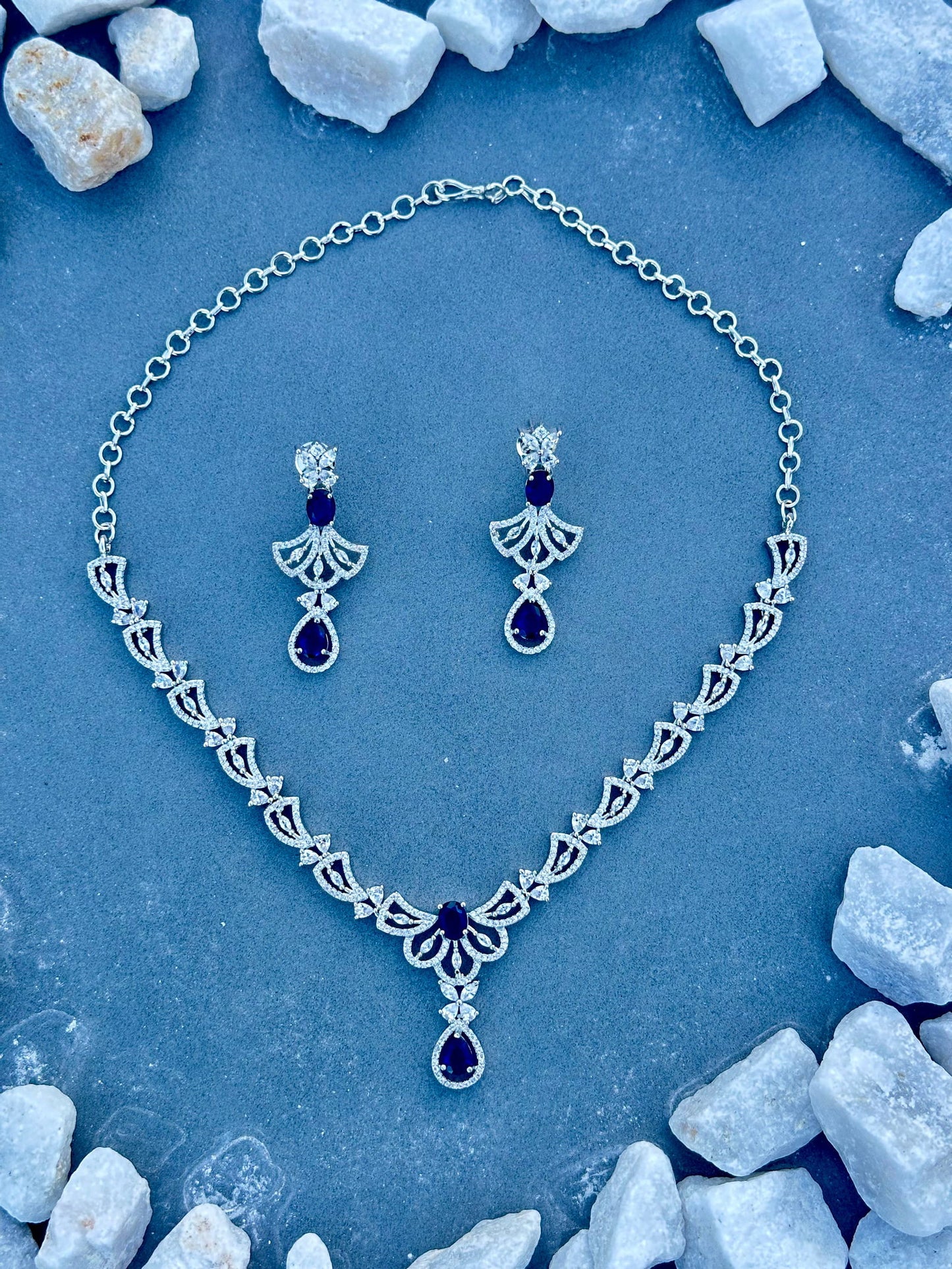 Petal Drop Necklace set - Stone Stories