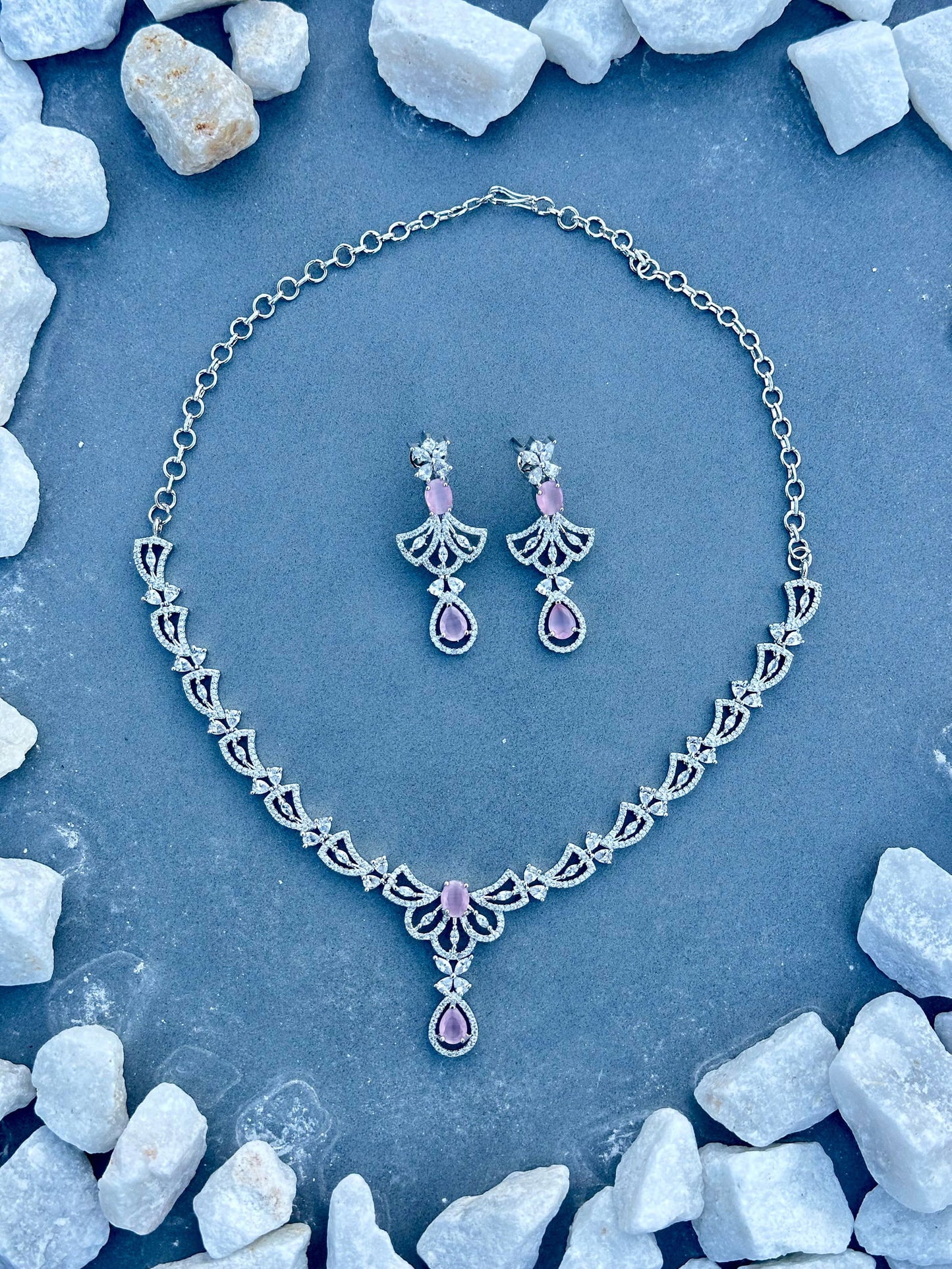 Petal Drop Necklace set - Stone Stories
