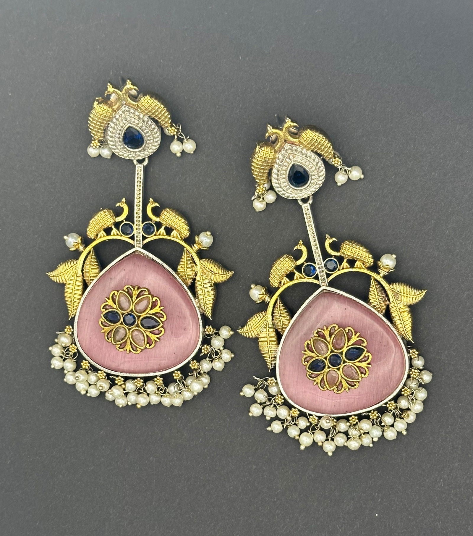 Pink Bird of Paradise Earring - Stone Stories