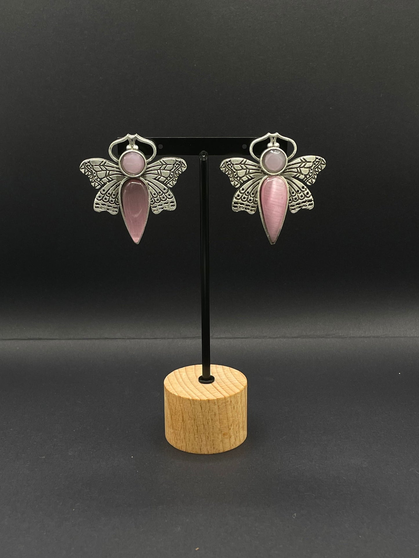 Pink Butterfly Earring - Stone Stories