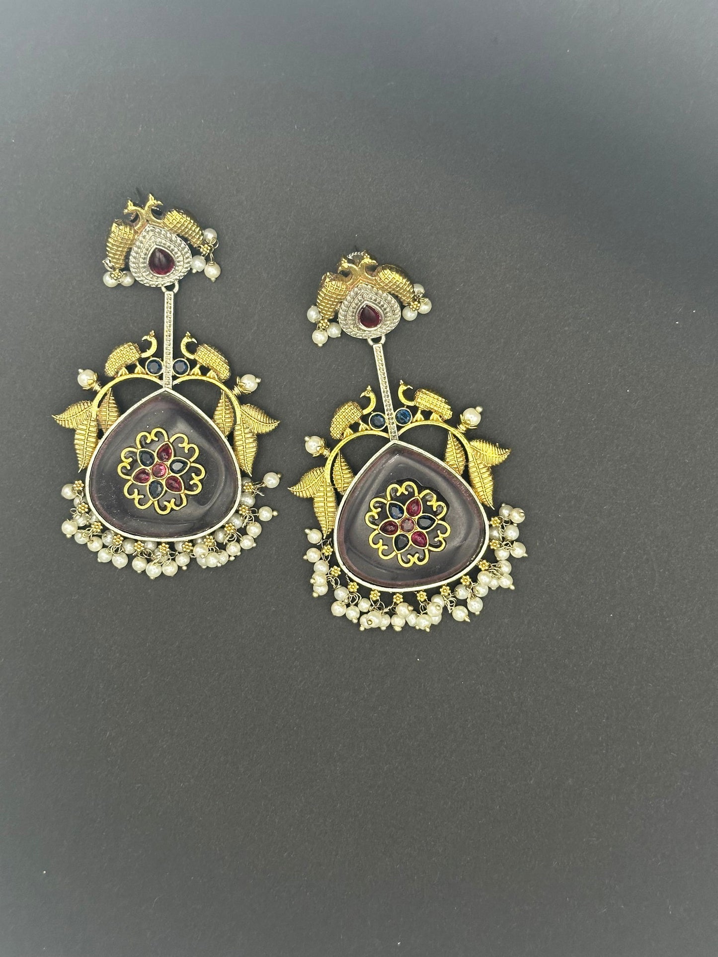 Purple Bird of Paradise Earring - Stone Stories