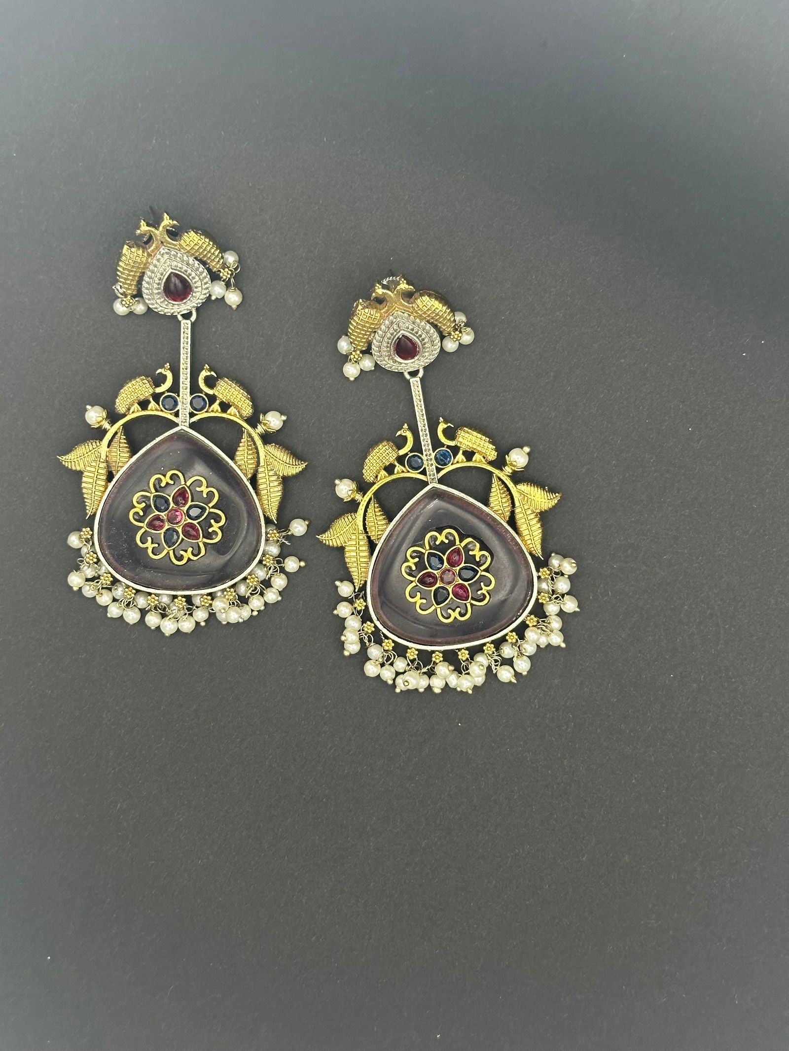 Purple Bird of Paradise Earring - Stone Stories