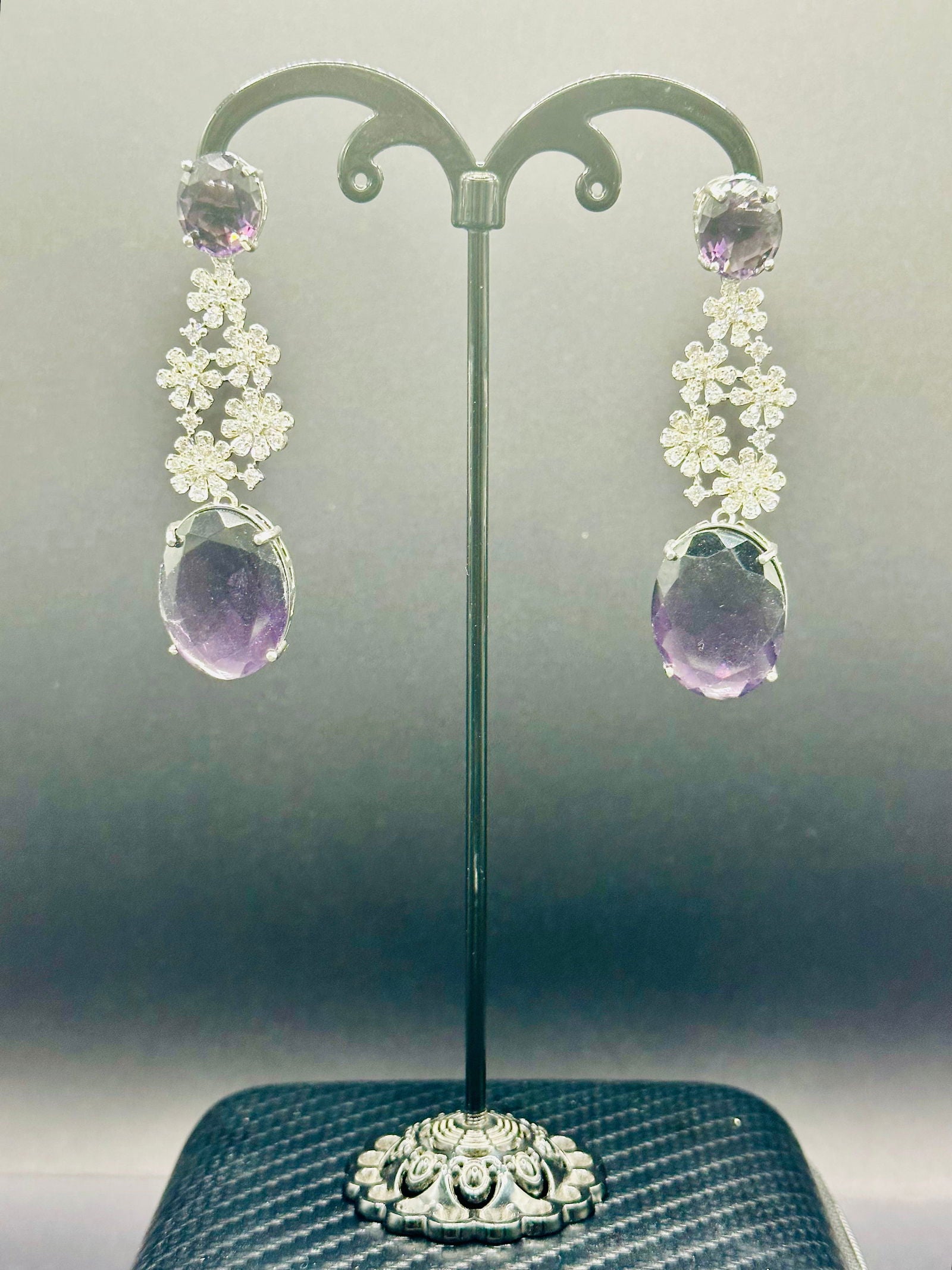 Purple Daisy Earring - Stone Stories