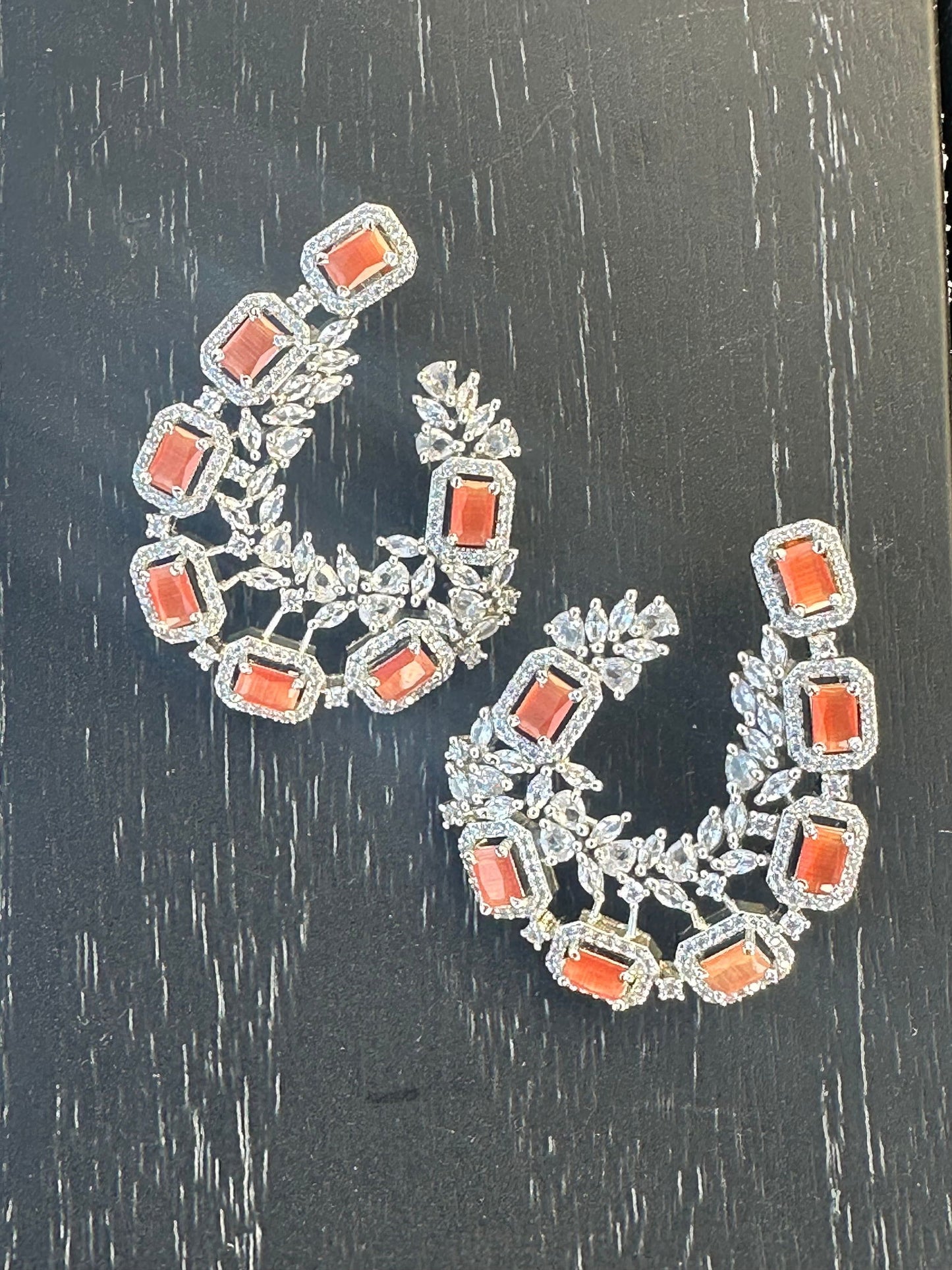 Sparkle Semi Loop Earrings - Stone Stories