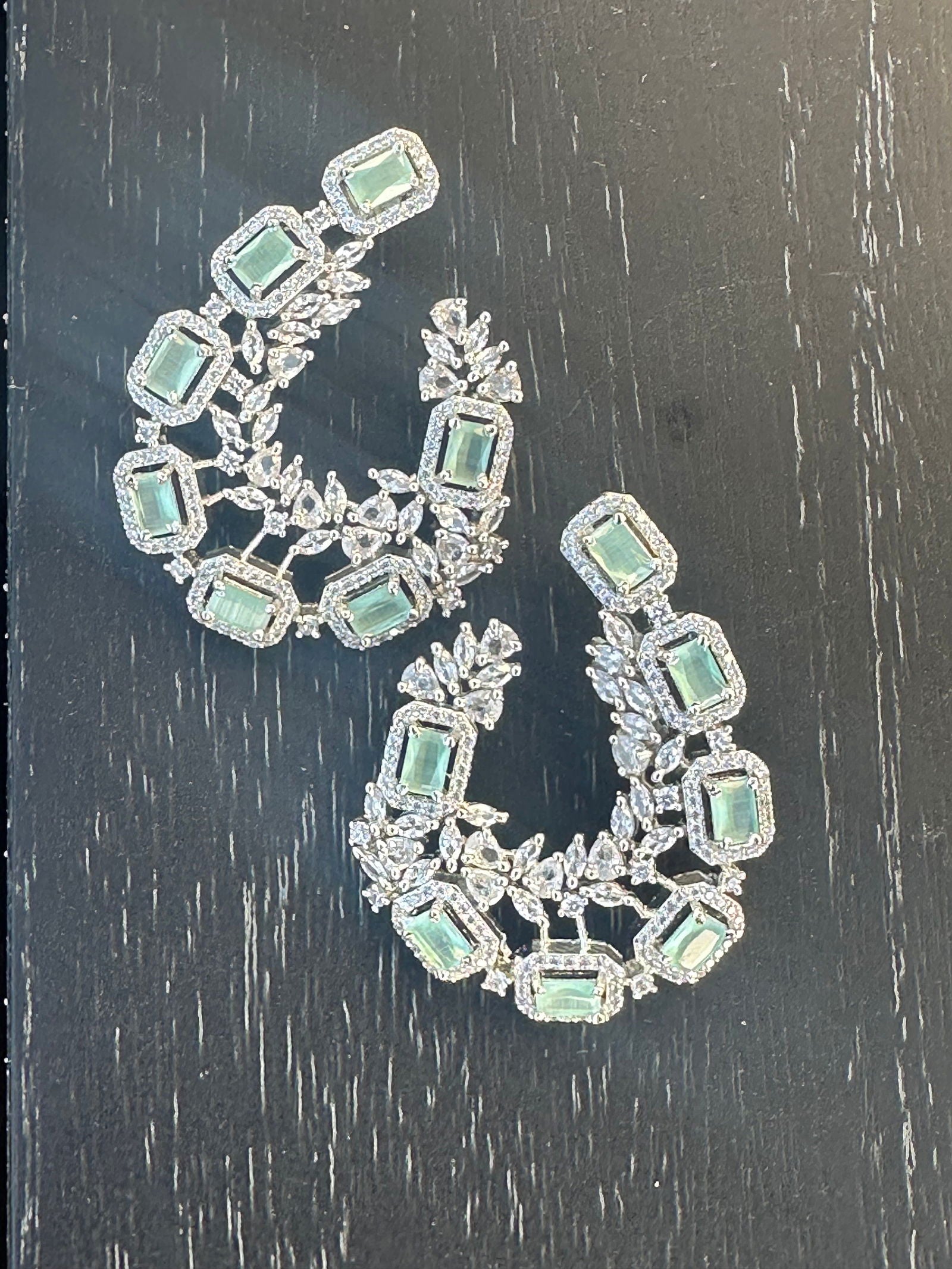 Sparkle Semi Loop Earrings - Stone Stories
