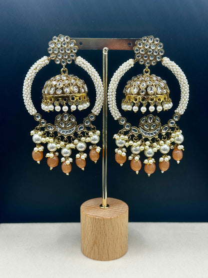 Traditional Pearl Jhumkis - Stone Stories