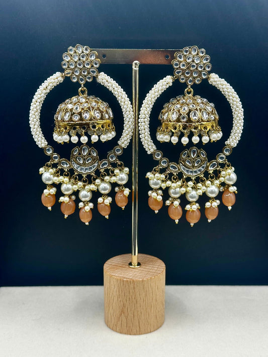 Traditional Pearl Jhumkis - Stone Stories