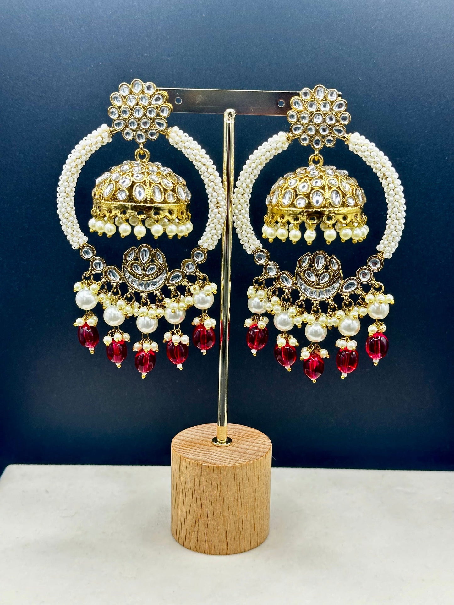 Traditional Pearl Jhumkis - Stone Stories