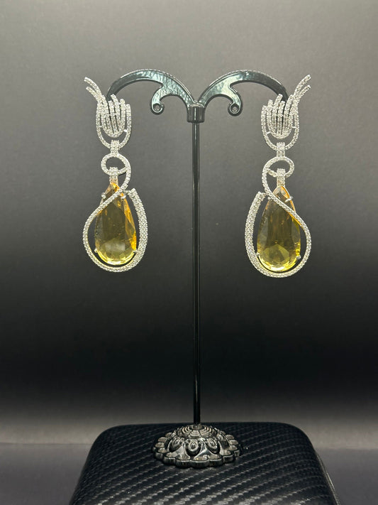 Yellow Dancing Queen Earring - Stone Stories